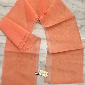 NWT: Ann Taylor sheer silk organza wrap/scarf in peach blush. 74”x17” $50 OBO